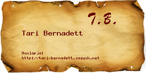 Tari Bernadett névjegykártya
