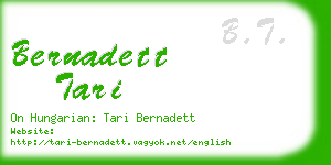 bernadett tari business card
